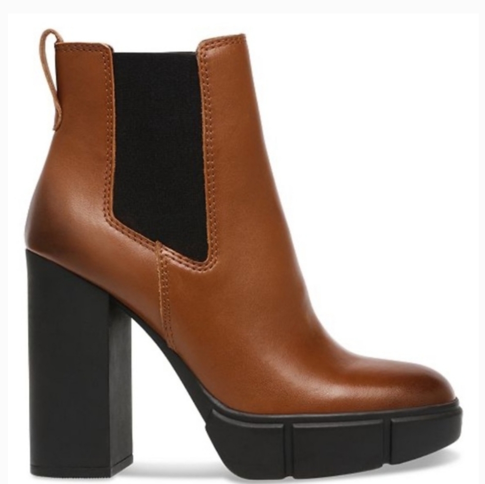 Steve Madden Revised Cognac Leather Boots  - Picture 5 of 8